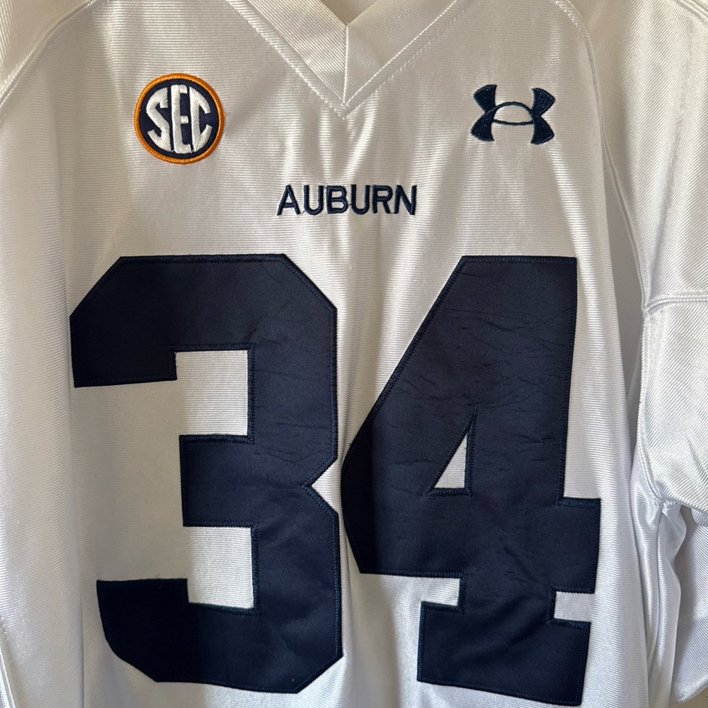 Men’s Under Armour Bo Jackson #34 Auburn Tigers NCAA Jersey Sz 50 - White - Picture 2 of 7